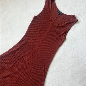 Banana Republic Ribbed Red Knit Dress